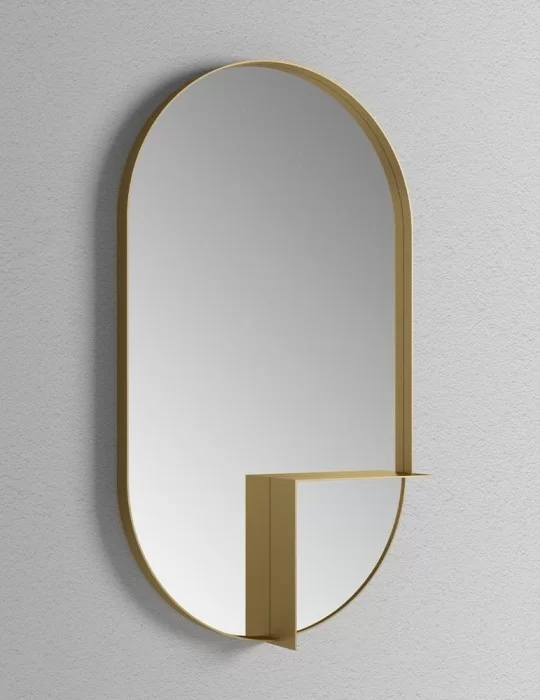 Miroir oval avec étagère Nouveau de Bernhardt & Vella pour Ex-t Design