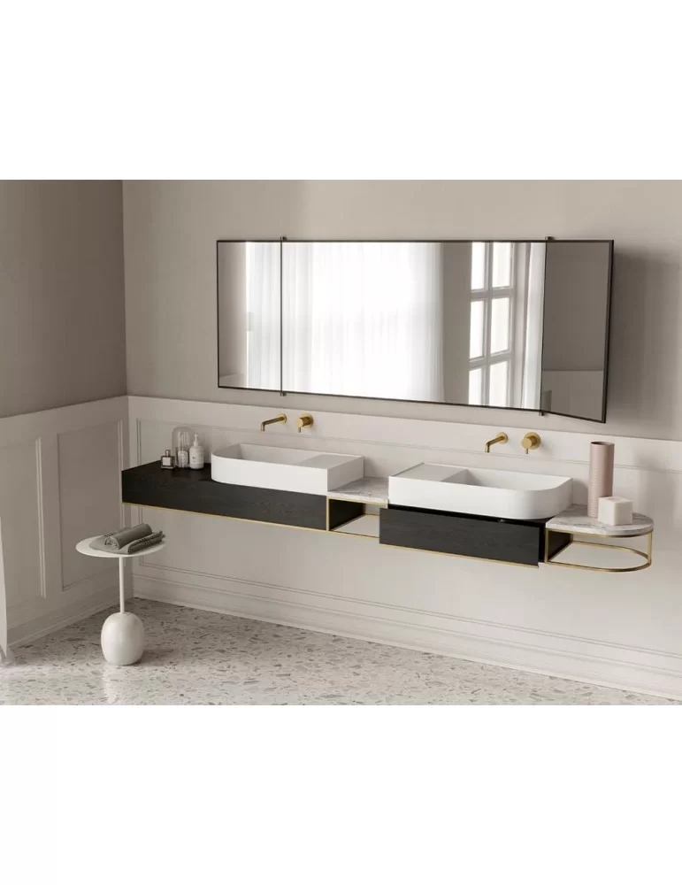 Miroir rectangulaire Nouveau. Avec volet mobile. Ex-t Design