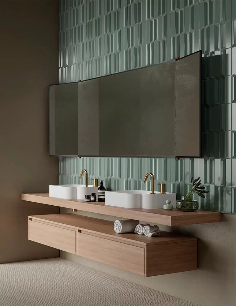 Miroir rectangulaire Nouveau. Avec volet mobile. Ex-t Design