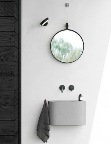 Pack pour toilettes design : lave-mains P'tit et robinet Kaldur mural