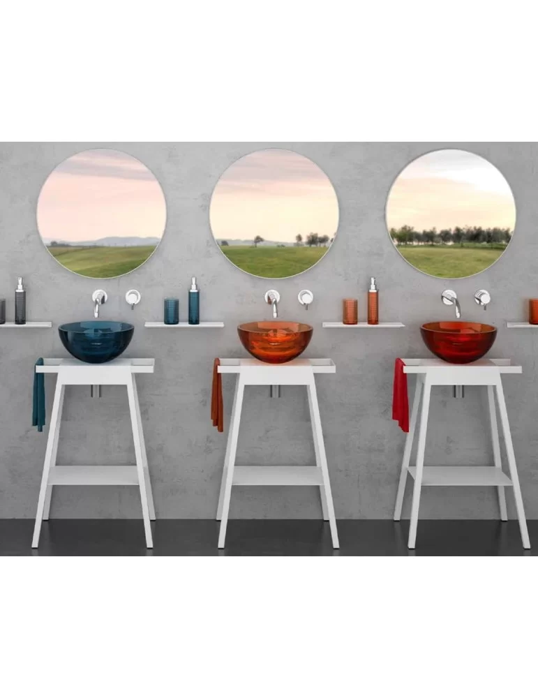 Meuble salle de bain BLOOM ROSE, de Glass Design