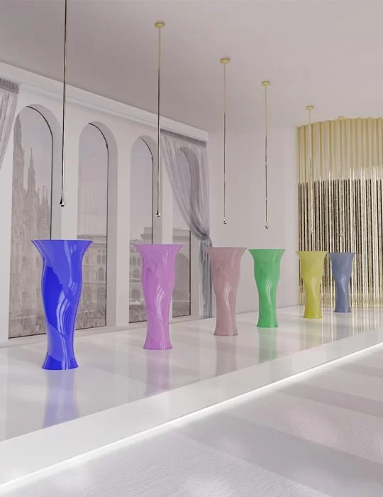 Lavabo au sol DAME en VetroFreddo, Glass Design