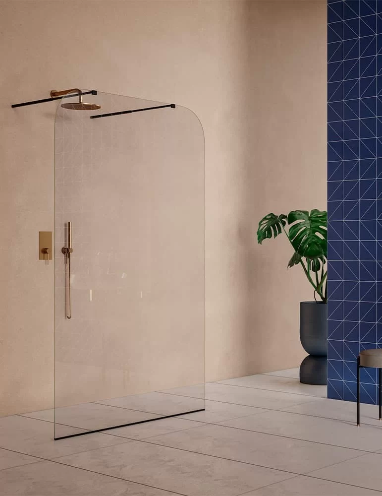Paroi de douche fixe Nouveau, installation "Walk-in". Ex.t Design