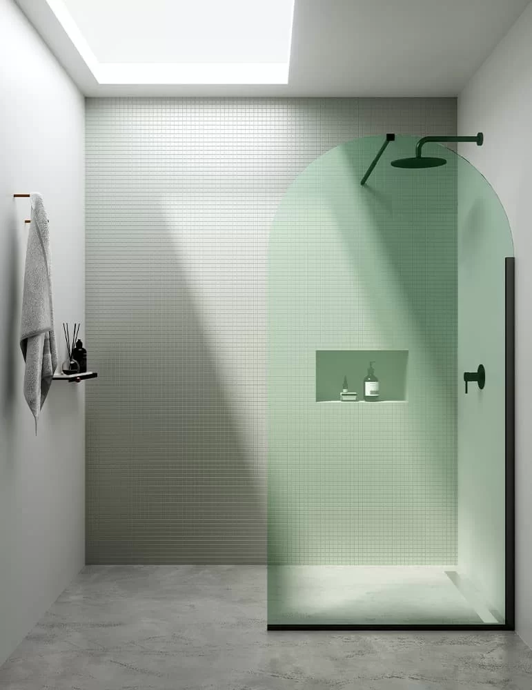 Paroi de douche fixe Nouveau, modèle "Freestanding". Ex.t Design