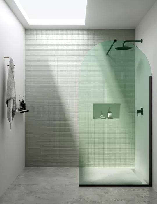 Paroi de douche fixe Nouveau, modèle "Freestanding". Ex.t Design