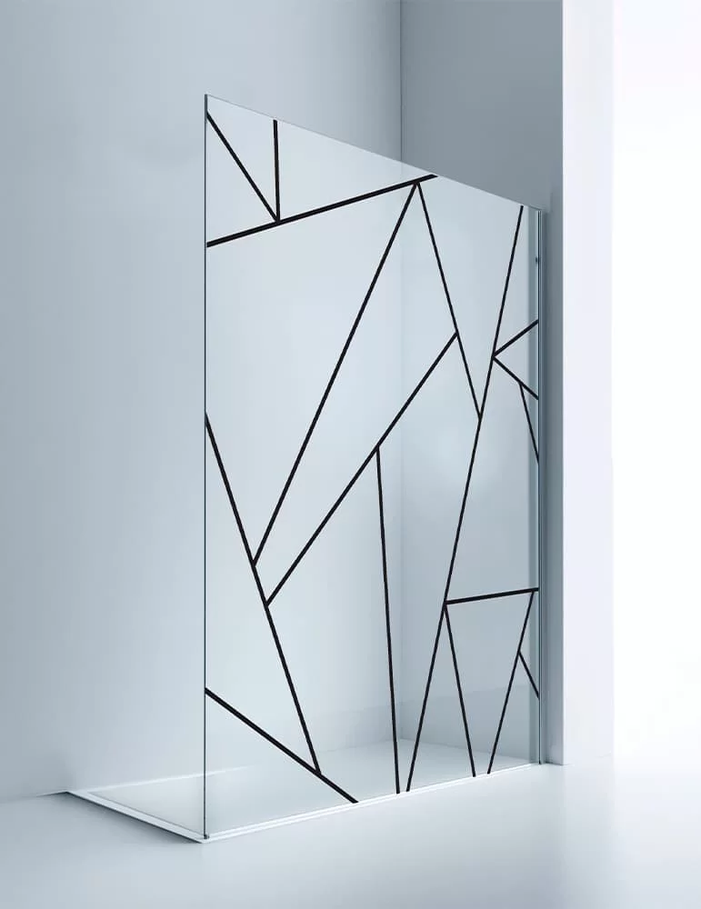 Paroi de douche fixe haut de gamme (droite ou gauche) verre 8mm