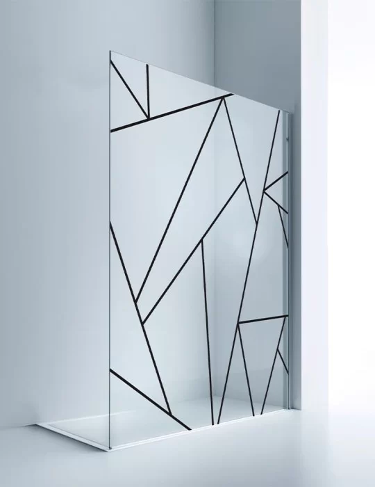Paroi de douche fixe haut de gamme (droite ou gauche) verre 8mm