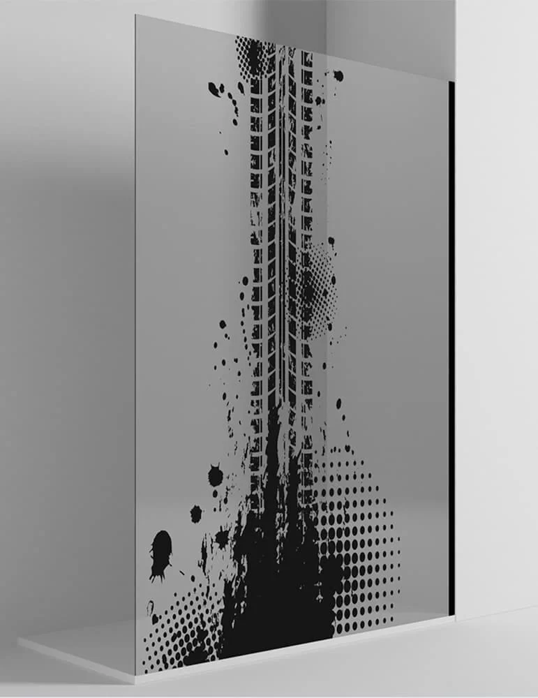 Paroi de douche fixe haut de gamme (droite ou gauche) verre 8mm