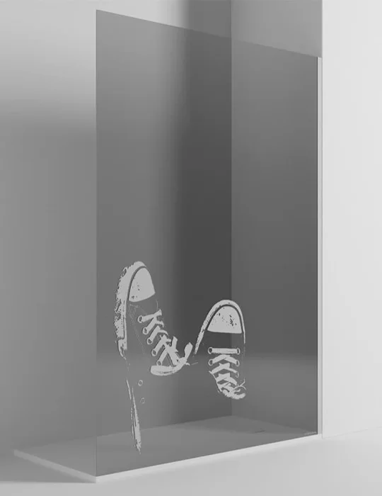 Paroi de douche fixe haut de gamme (droite ou gauche) verre 8mm