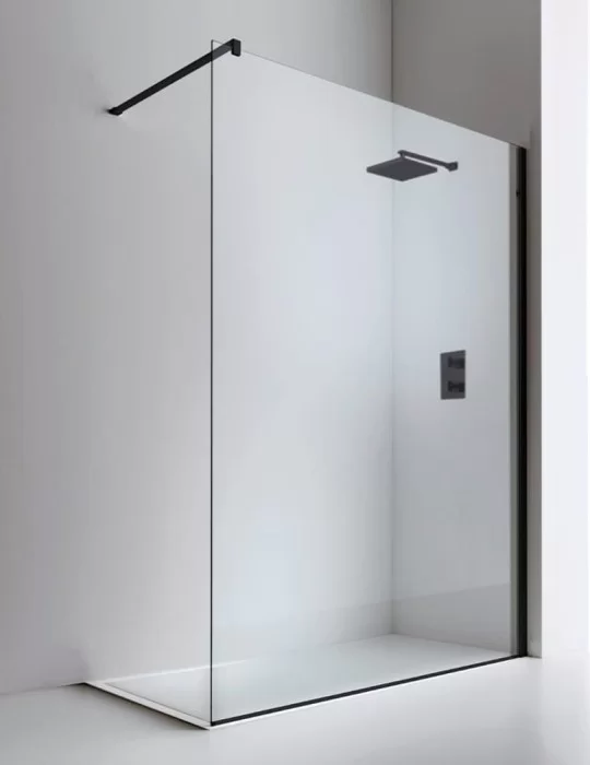 Paroi de douche fixe haut de gamme (droite ou gauche) verre 8mm