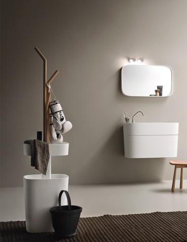 Panier à linge double en Corian® Fonte, de Rexa Design