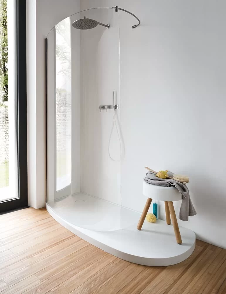 Receveur de douche en Corian® Fonte, de Rexa Design