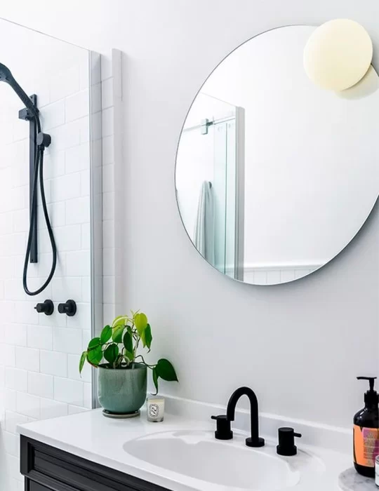 Miroir rond avec applique Circ A-3706, Estiluz