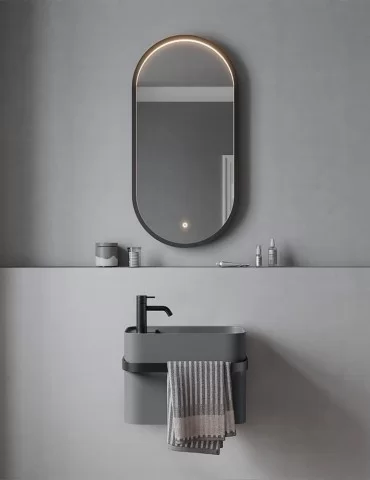 Lavabo suspendu Yuno Rail Gris. Copenhagen Bath. 2