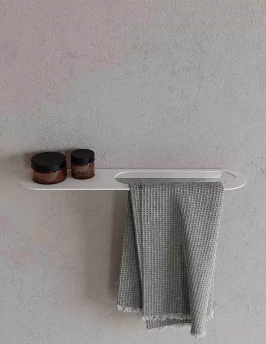 Porte-serviettes avec étagère en inox CB 100, de Copenhagen Bath