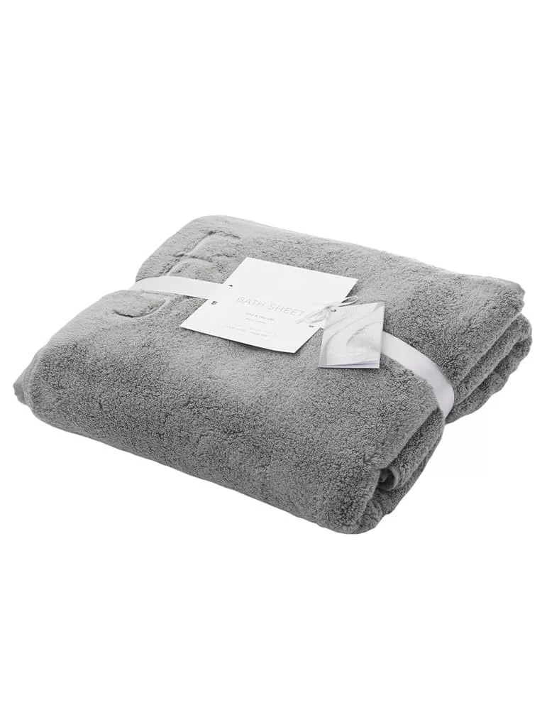 Drap de bain 100x150 cm gris foncé de Luin Living
