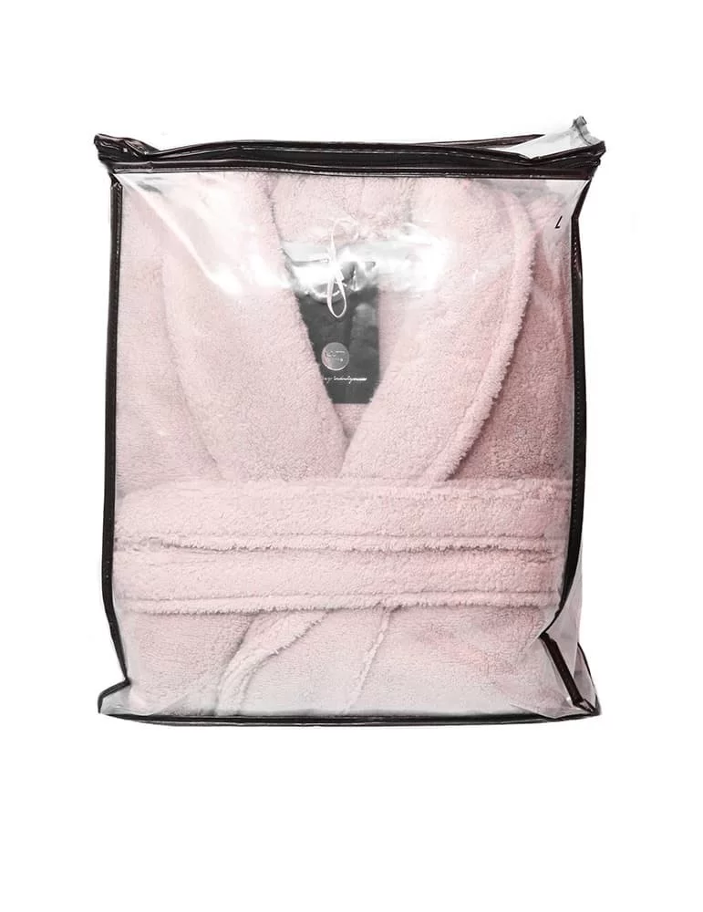 Peignoir unisex taille M finition rose
