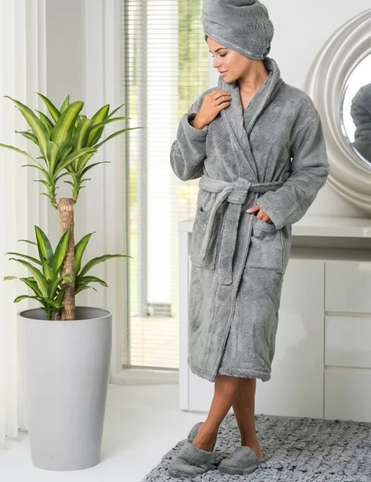 Peignoir unisex taille L finition gris foncé Peignoir unisex taille L finition gris foncé