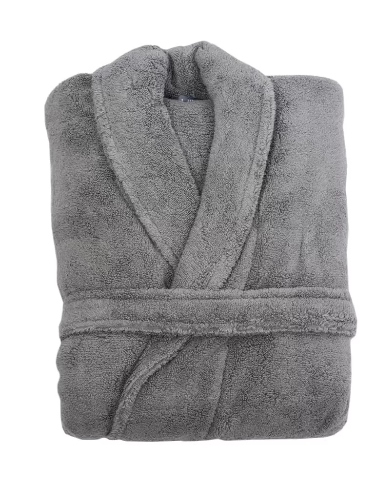 Peignoir unisex taille L finition gris foncé