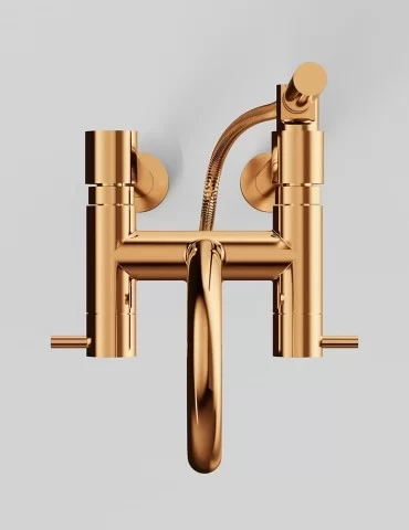 Mitigeur sur pied Cien pour baignoire finition dorée 2