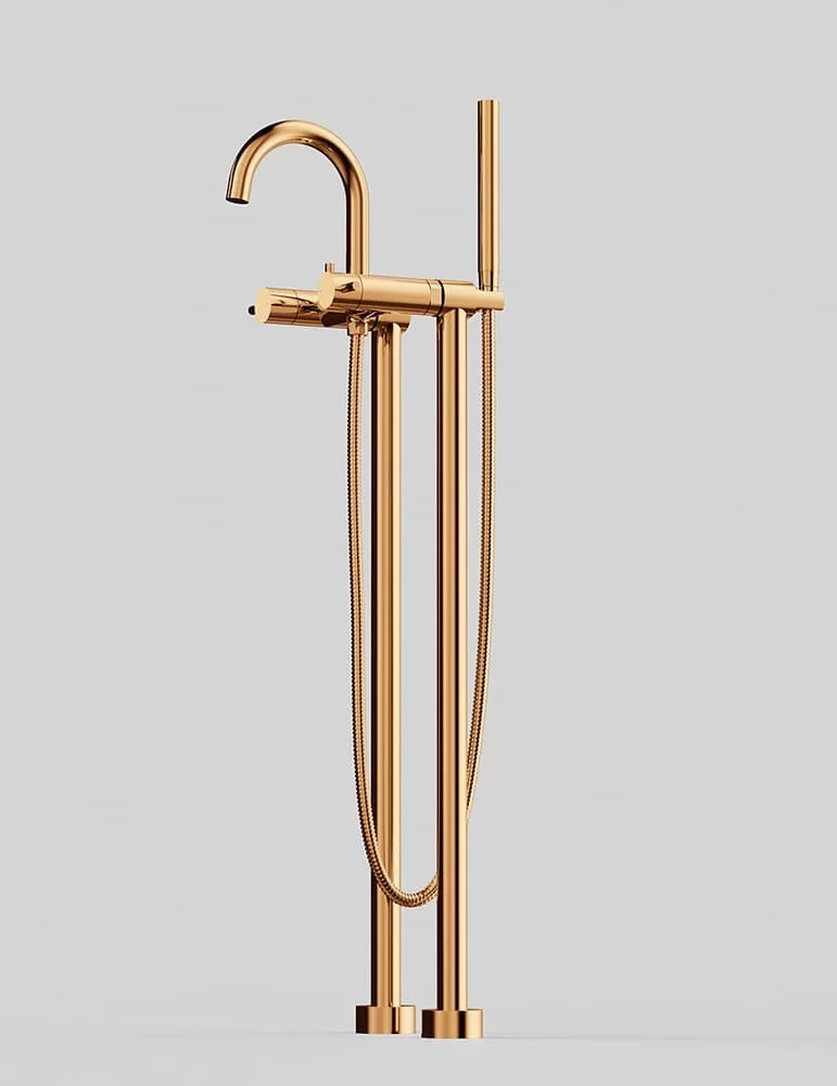 Mitigeur sur pied Cien pour baignoire finition dorée