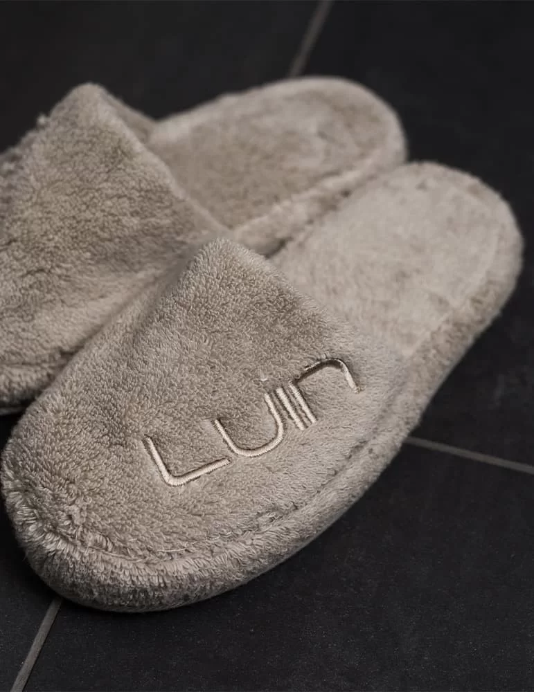 Chaussons éponge sable, taille S/M (37-40)