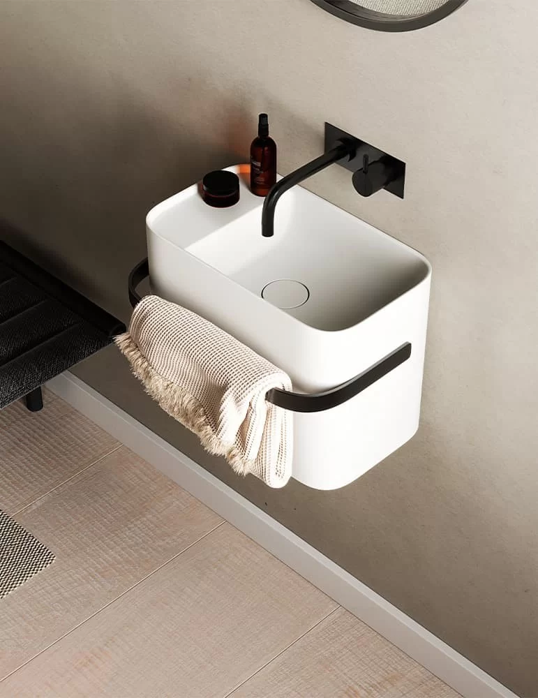 Lavabo suspendu Yuno Rail. Copenhagen Bath. Lavabo suspendu Yuno Rail. Copenhagen Bath.