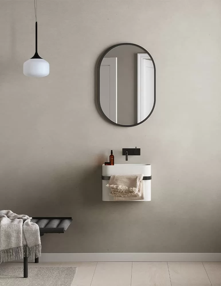 Lavabo suspendu Yuno Rail. Copenhagen Bath.