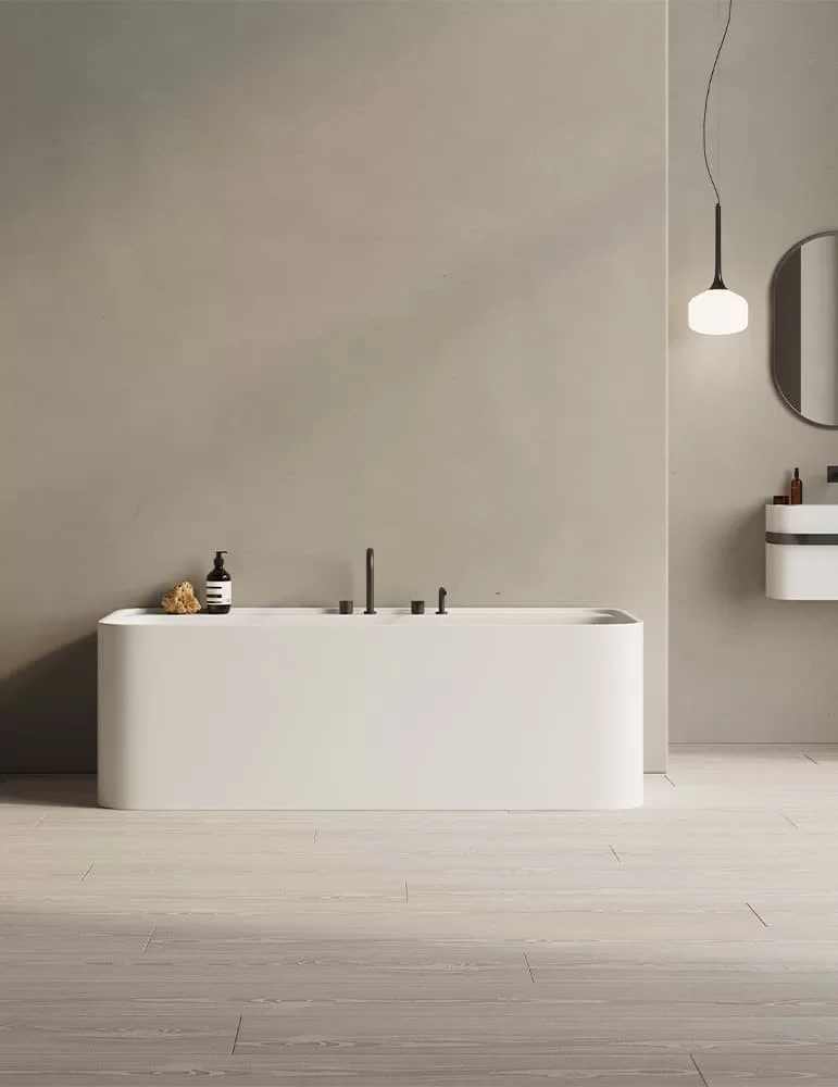 Baignoire en solid surface Yuno, de Copenhagen Bath