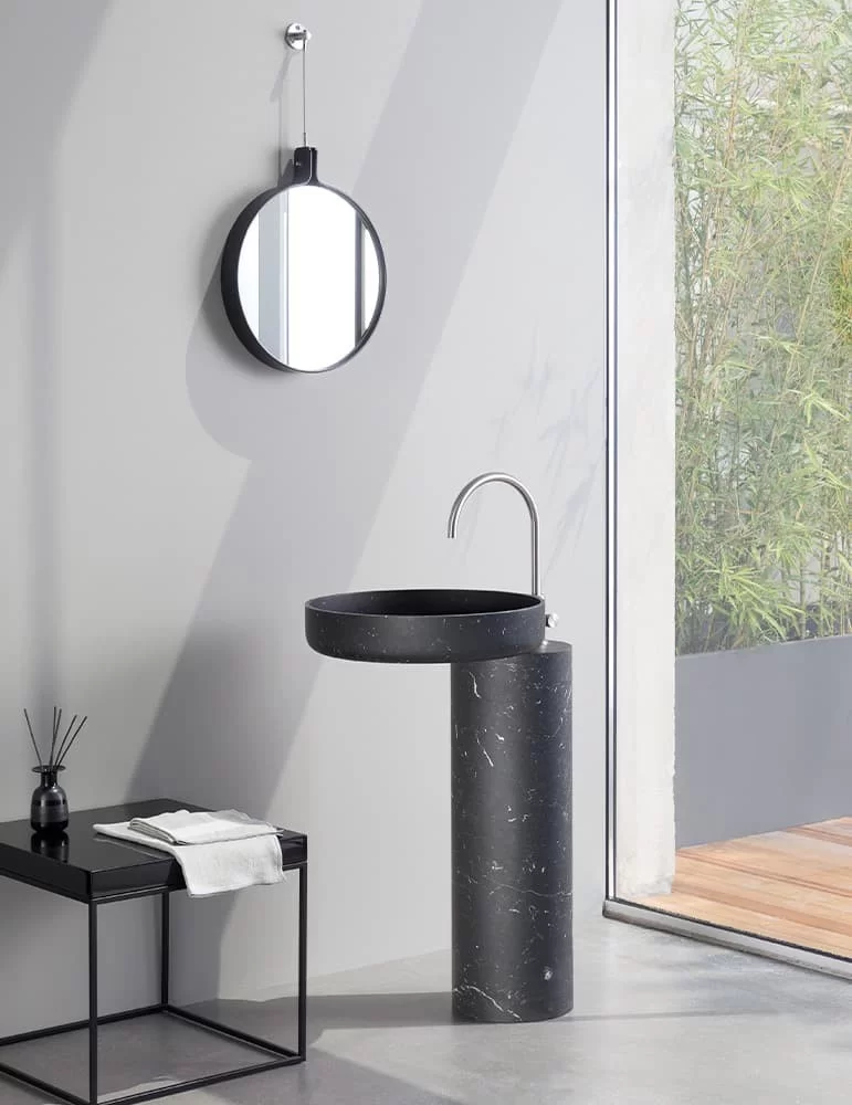 Lavabo design sur colonne O_O, de Rexa Design