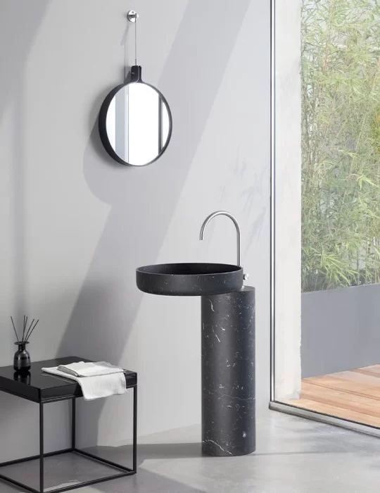 Lavabo design sur colonne O_O, de Rexa Design
