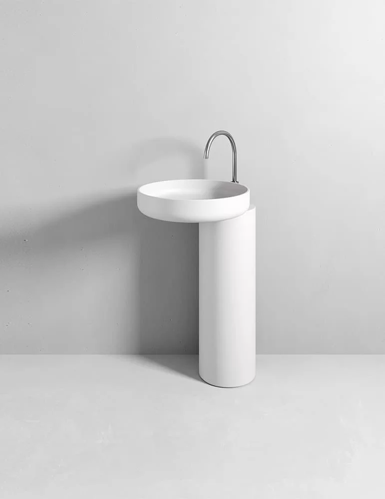Lavabo design sur colonne O_O, de Rexa Design