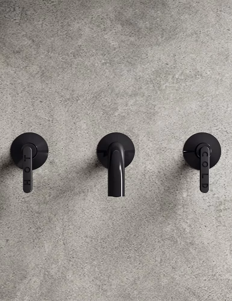 Robinetterie mural pour lavabo 3 trous Koè