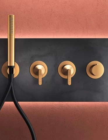 Robinetterie douche à encastrer horizontale thermostatique Koè, Geda 2
