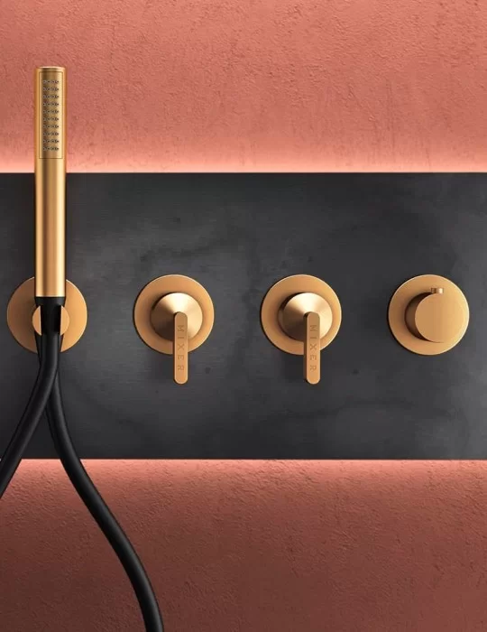 Robinetterie douche à encastrer horizontale thermostatique Koè, Geda