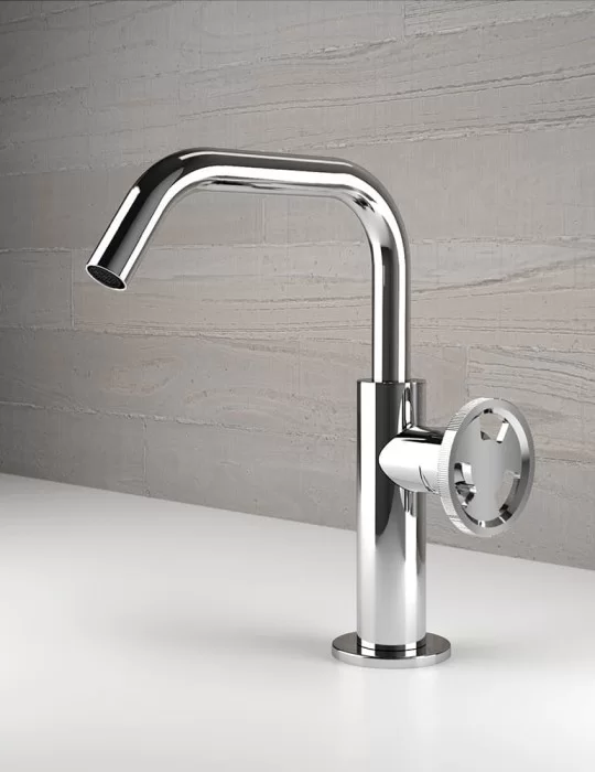 Mitigeur design pour lavabo Tibò, de Geda