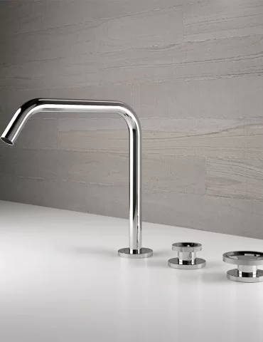 Robinetterie lavabo 3 trous bec haut Tibò 2