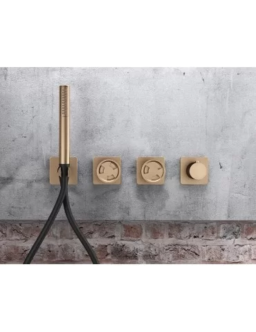 Robinetterie douche à encastrer horizontale thermostatique Tibò, Geda 2