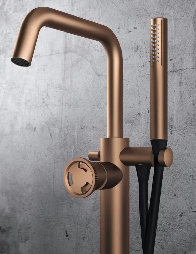 Robinetterie bain sur pied Tibò, de Geda