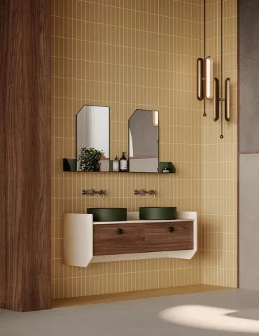 Meuble salle de bain double vasque Swing, d'EX.T DESIGN. 2
