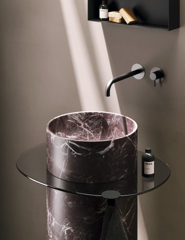 Lavabo design sur colonne Discovolante, de Rexa Design