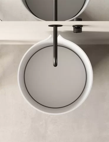 Lavabo design sur colonne Smoking, de Rexa Design 2
