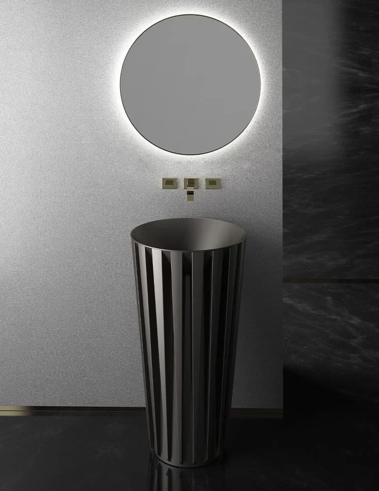 Lavabo colonne Aquarama, Glass Design Lavabo colonne Aquarama, Glass Design