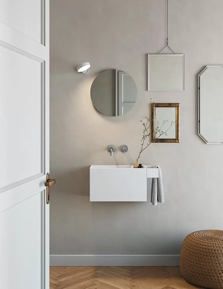Lave main design MIGNON de Rexa Design avec rangement latéral Lave main design MIGNON de Rexa Design avec rangement latéral