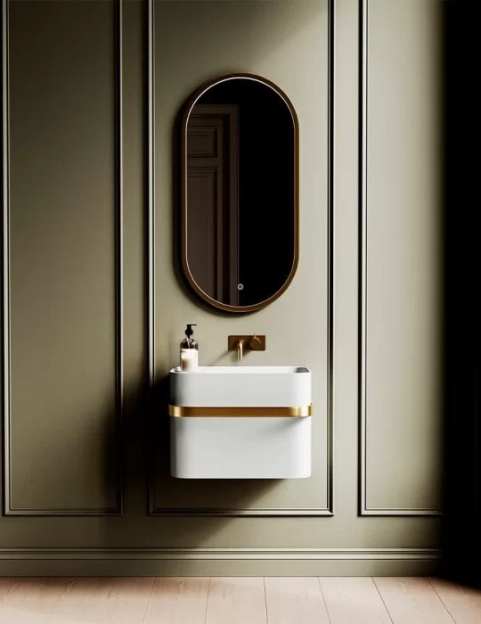 Lavabo suspendu Yuno Rail Gold. Copenhagen Bath. Lavabo suspendu Yuno Rail Gold. Copenhagen Bath.