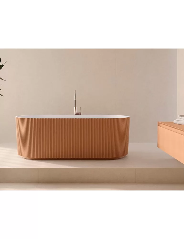 Baignoire îlot en acrylique mat Breda