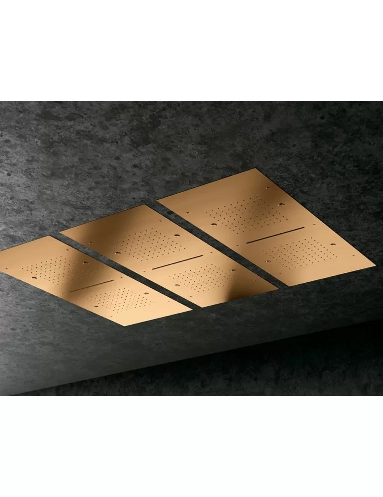 Plafond de douche ciel pluie, cascade, brumisateurs et chromothérapie.