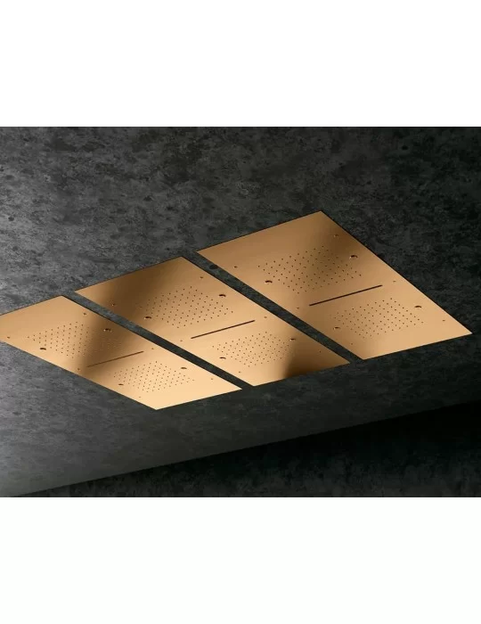 Plafond de douche ciel pluie, cascade, brumisateurs et chromothérapie.