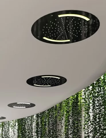 Plafond de douche rond avec ciel pluie et chromothérapie, de GEDA 2