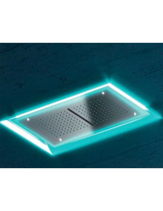 Plafond de douche Lys avec ciel pluie, cascade et chromothérapie, GEDA